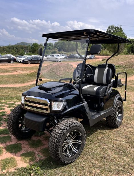 Black golf cart